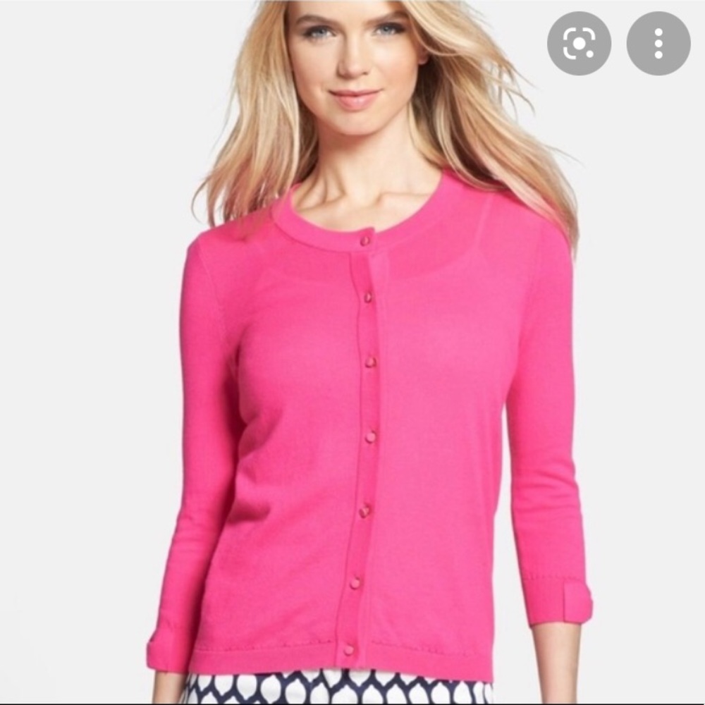 Kate Spade Pink Somerset Bow Cardigan